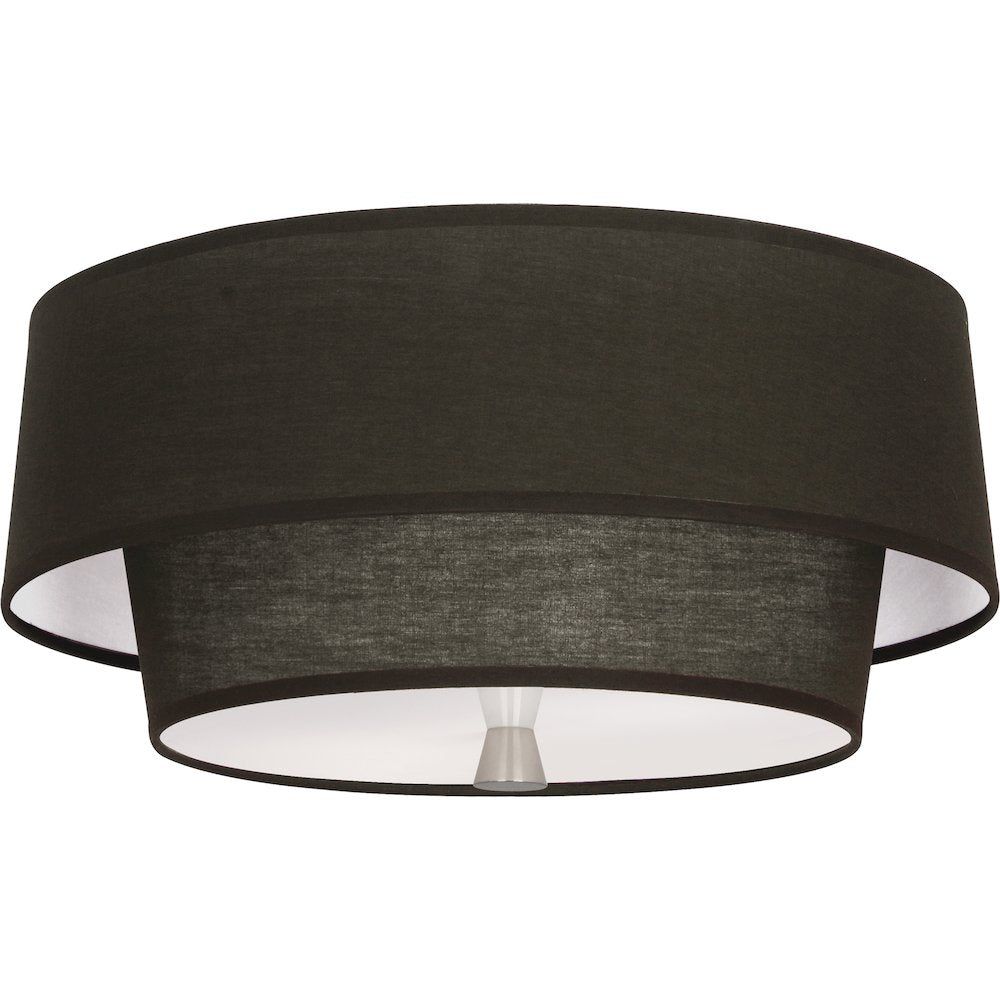 Decker Flushmount in Polished Nickel Color