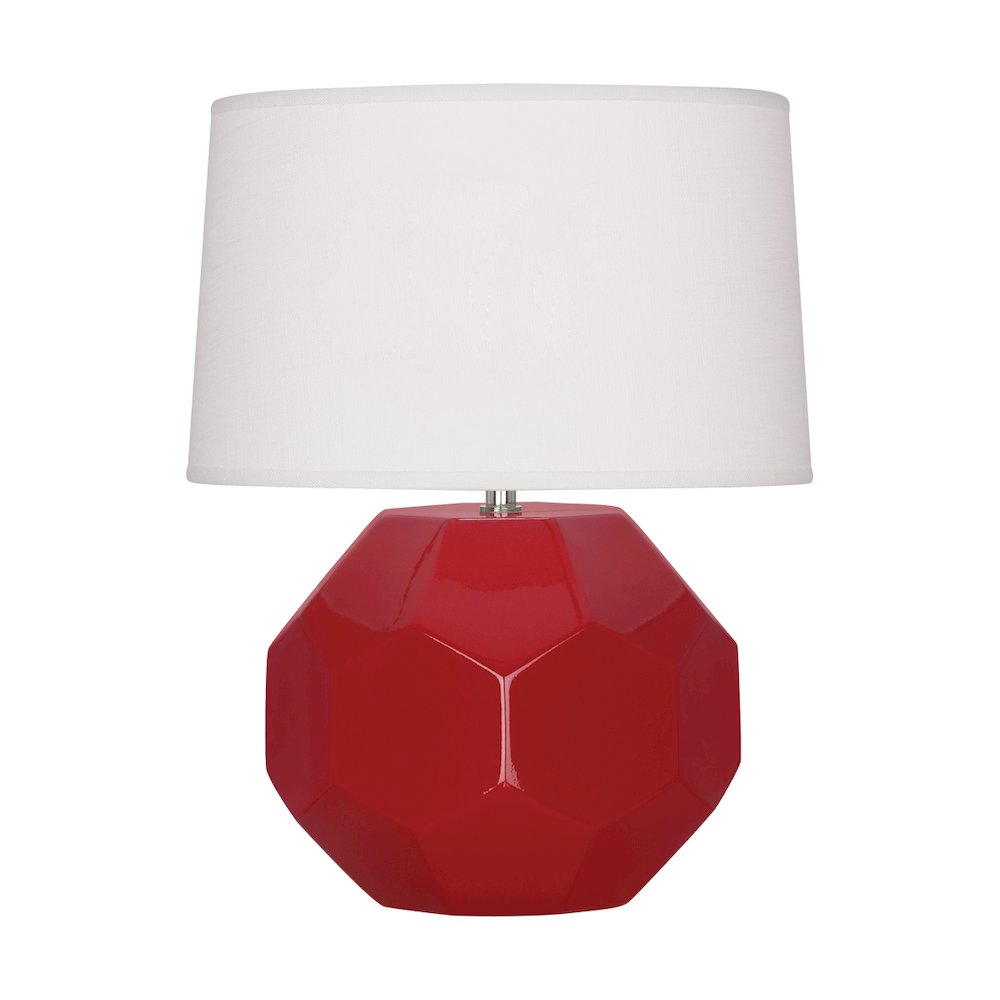 Ruby Red Franklin Accent Lamp in Ruby Red Glazed Ceramic Color
