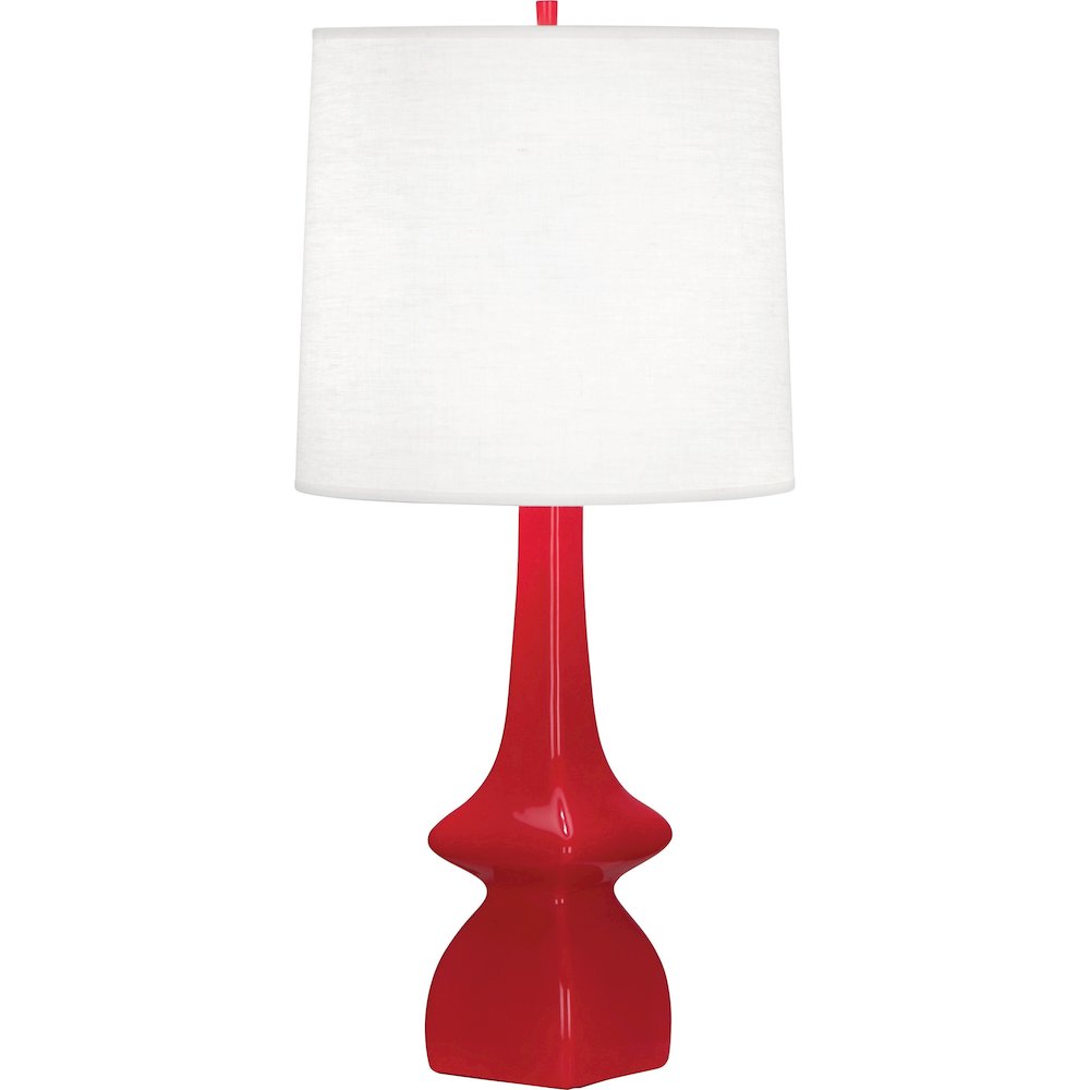 Ruby Red Jasmine Table Lamp in Ruby Red Glazed Ceramic Color