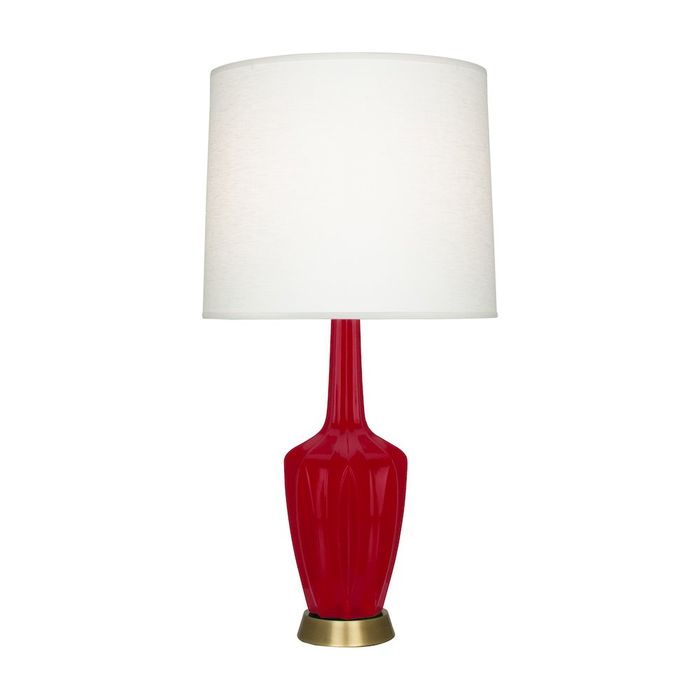 Ruby Red Emma Accent Lamp in Ruby Red Glazed Ceramic Color