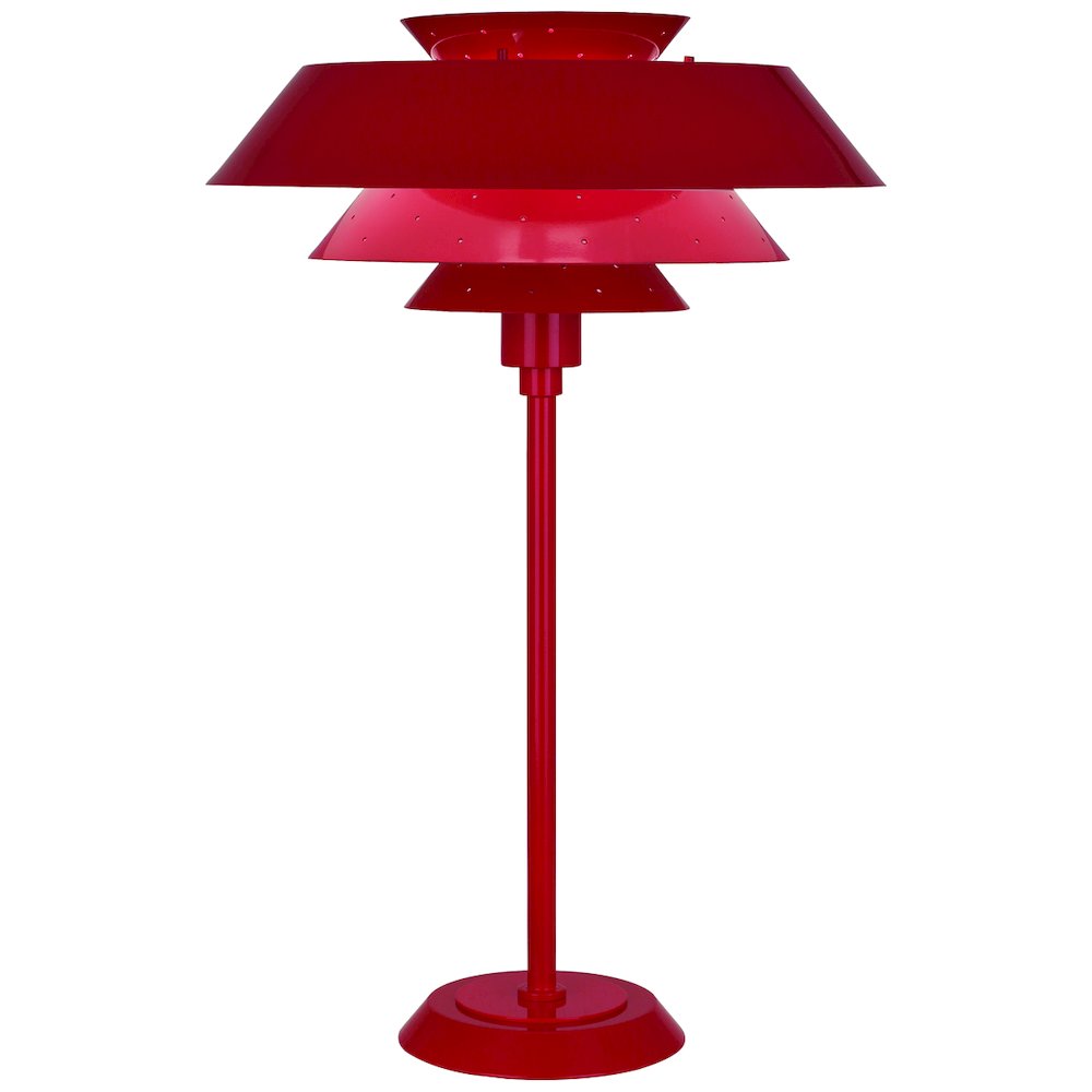 Pierce Table Lamp in Ruby Red Gloss Color