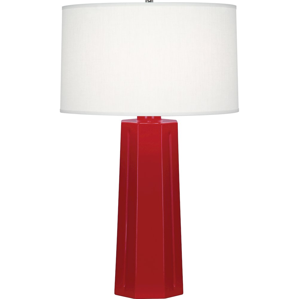 Ruby Red Mason Table Lamp in Ruby Red Glazed Ceramic Color