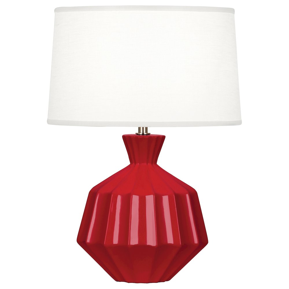 Ruby Red Orion Accent Lamp in Ruby Red Glazed Ceramic Color