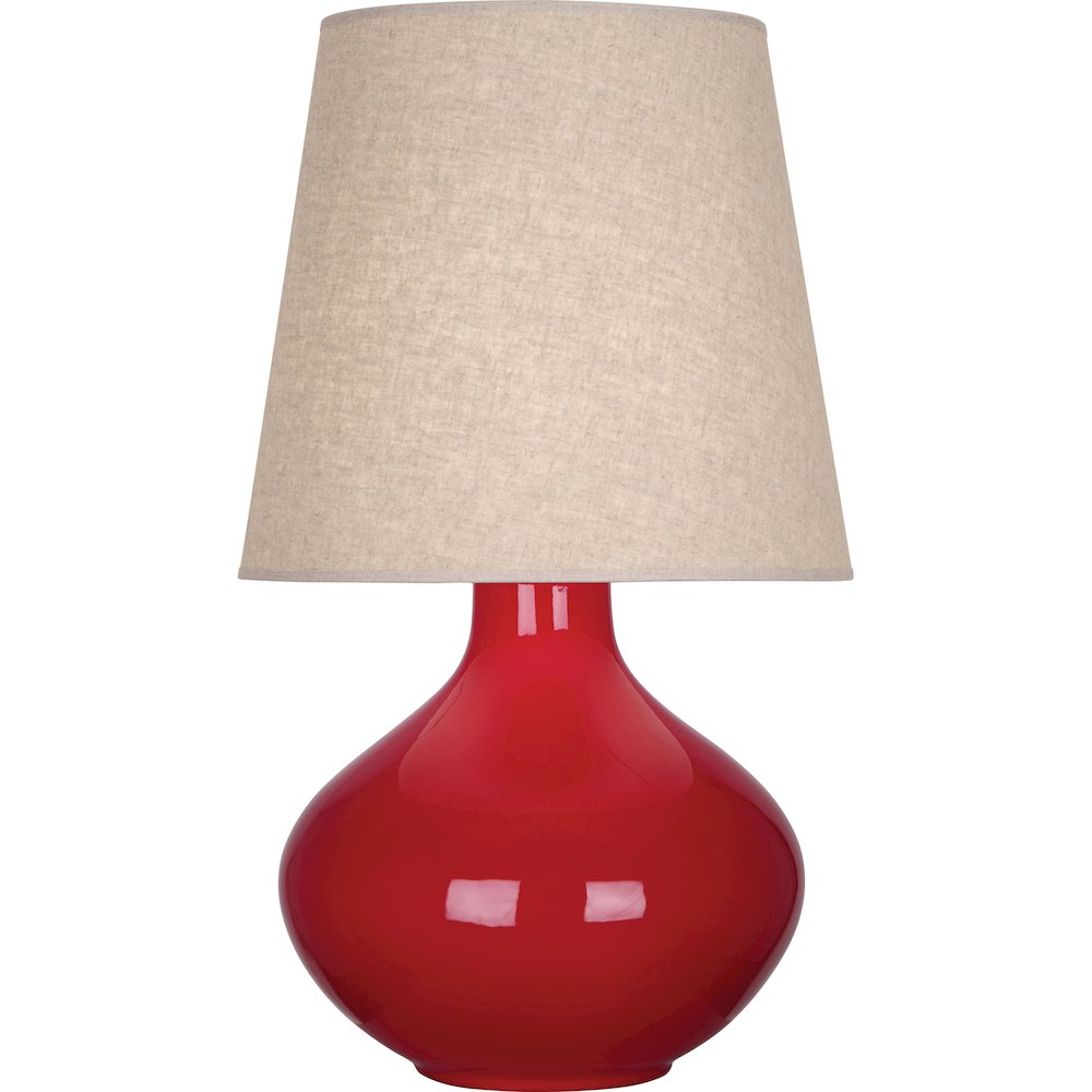 Ruby Red June Table Lamp in Ruby Red Glazed Ceramic Color