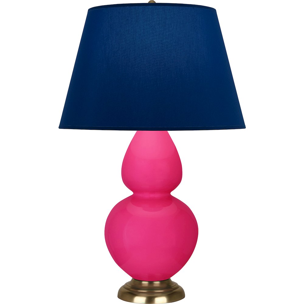 Razzle Rose Double Gourd Table Lamp in Razzle Rose Glazed Ceramic Color