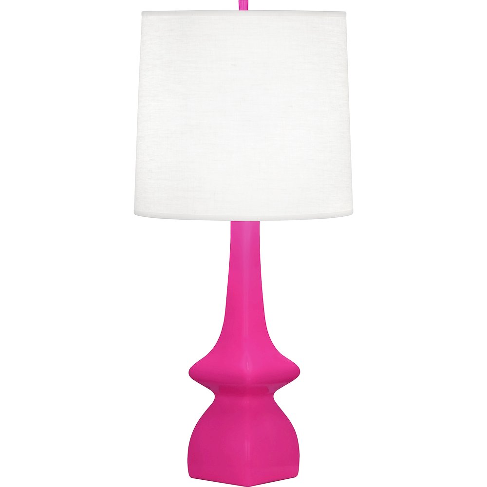 Razzle Rose Jasmine Table Lamp in Razzle Rose Glazed Ceramic Color