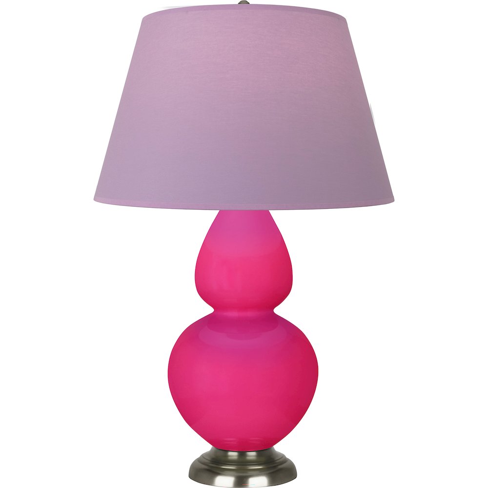 Razzle Rose Double Gourd Table Lamp in Razzle Rose Glazed Ceramic Color