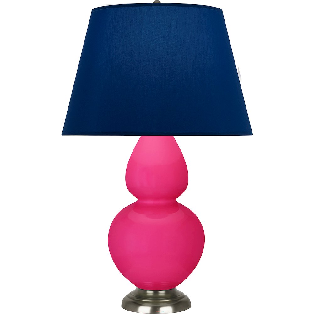 Razzle Rose Double Gourd Table Lamp in Razzle Rose Glazed Ceramic Color