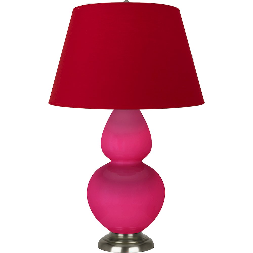 Razzle Rose Double Gourd Table Lamp in Razzle Rose Glazed Ceramic Color