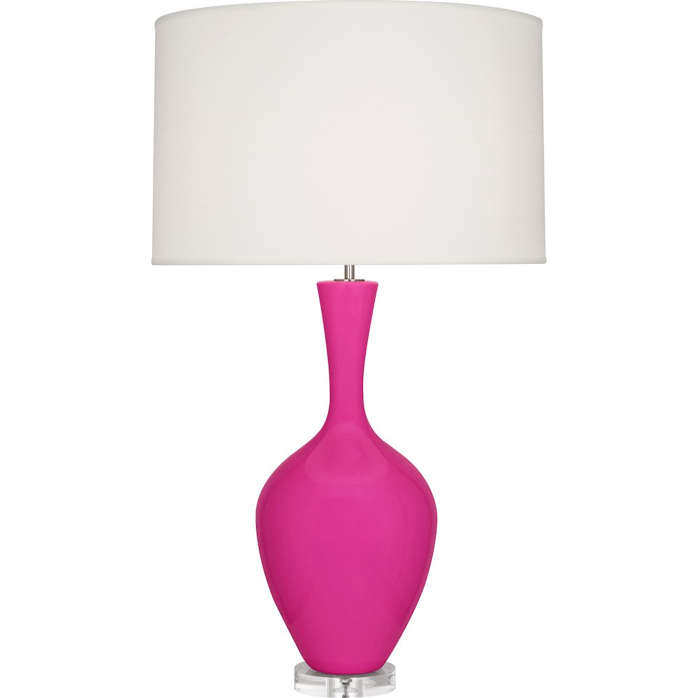 Razzle Rose Audrey Table Lamp in Razzle Rose Glazed Ceramic Color