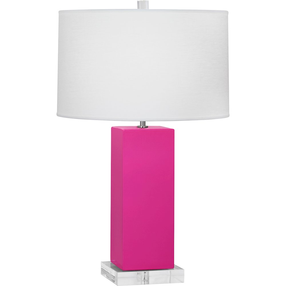 Razzle Rose Harvey Table Lamp in Razzle Rose Glazed Ceramic Color