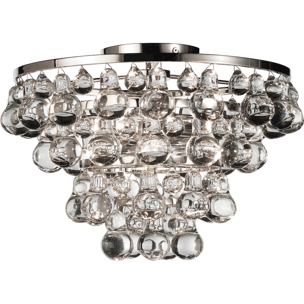 Bling Flushmount in Polished Nickel Color