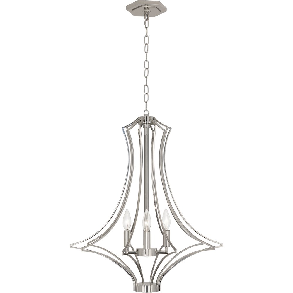 Grace Chandelier in Polished Nickel Color
