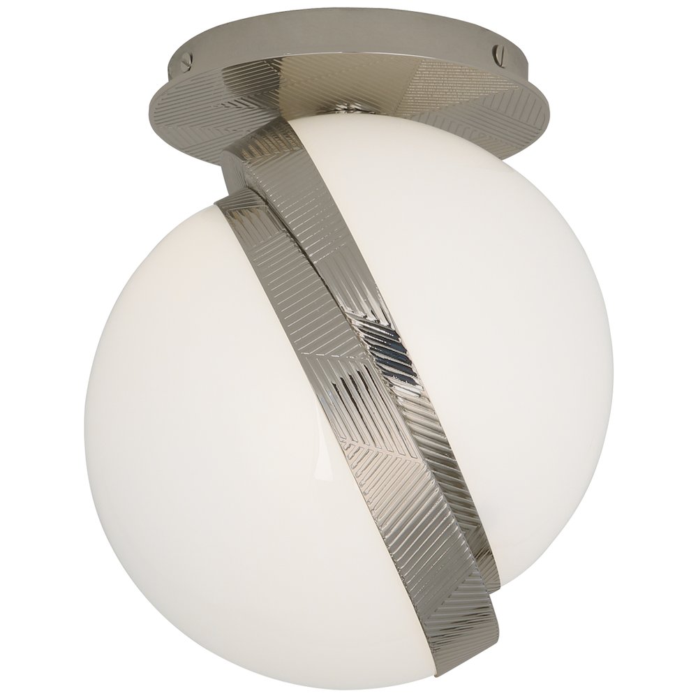 Michael Berman Brut Flushmount in Polished Nickel Color