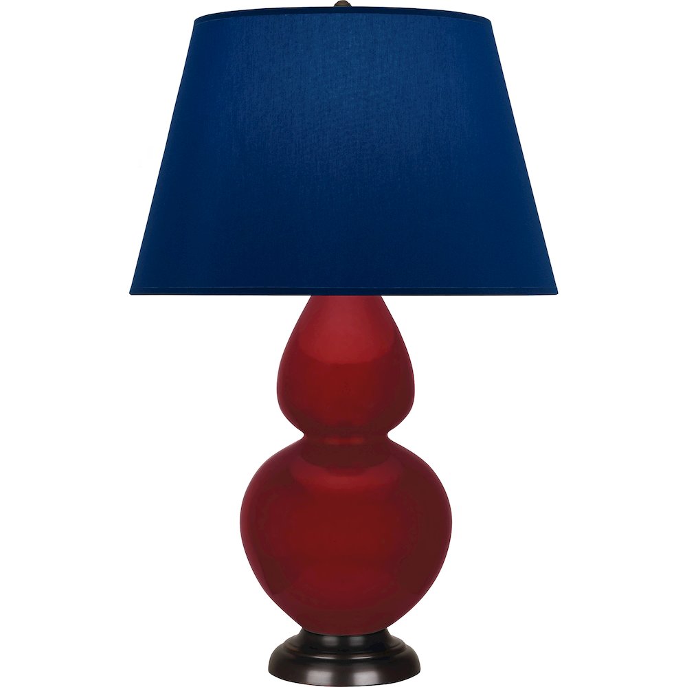 Sangria Double Gourd Table Lamp in Sangria Glazed Ceramic Color