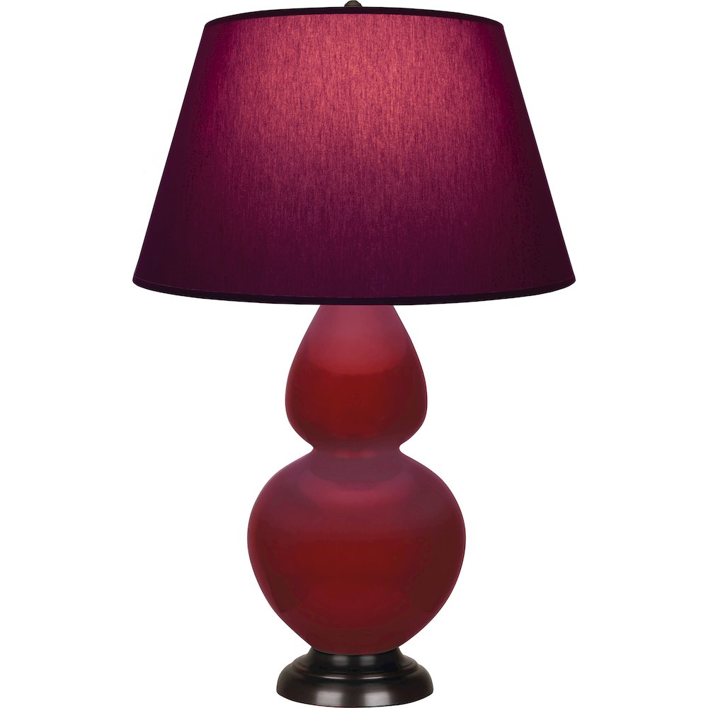 Sangria Double Gourd Table Lamp in Sangria Glazed Ceramic Color