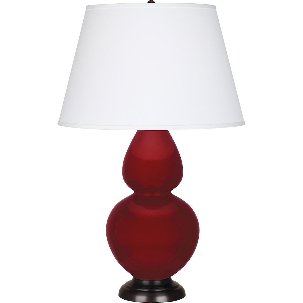 Sangria Double Gourd Table Lamp in Sangria Glazed Ceramic Color