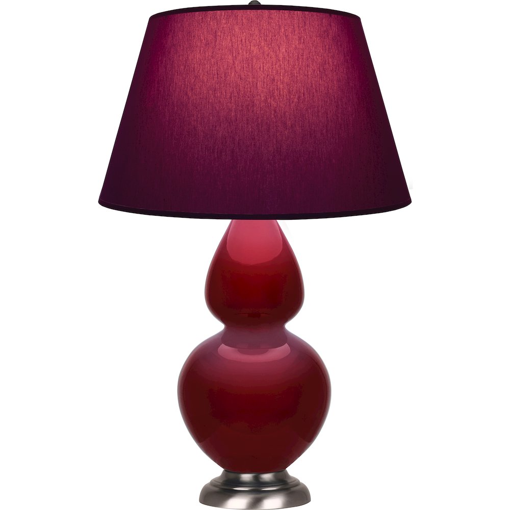 Sangria Double Gourd Table Lamp in Sangria Glazed Ceramic Color