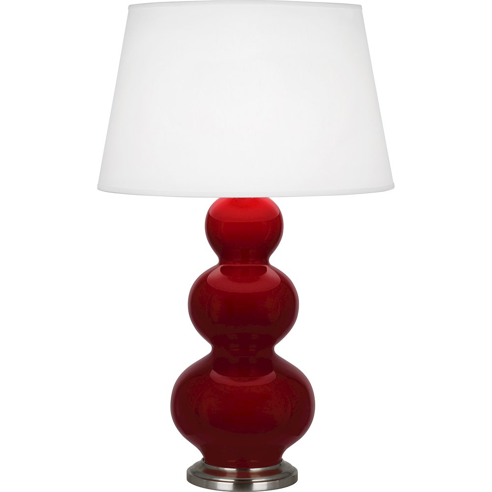 Sangria Triple Gourd Table Lamp in Sangria Glazed Ceramic Color