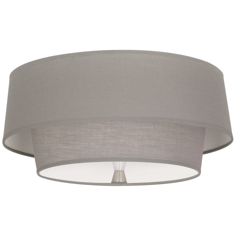 Decker Flushmount in Polished Nickel Color