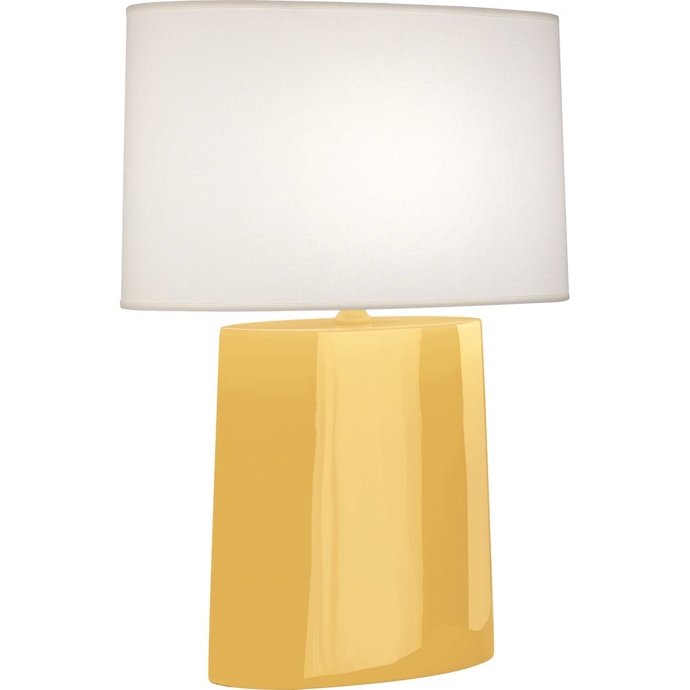 Sunset Victor Table Lamp in Sunset Yellow Glazed Ceramic Color