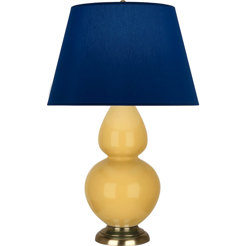 Sunset Double Gourd Table Lamp in Sunset Yellow Glazed Ceramic Color