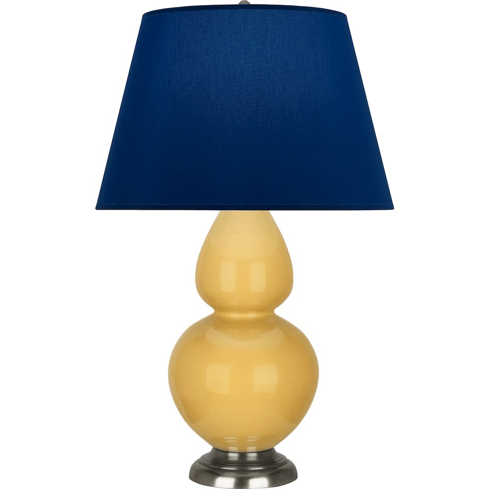 Sunset Double Gourd Table Lamp in Sunset Yellow Glazed Ceramic Color