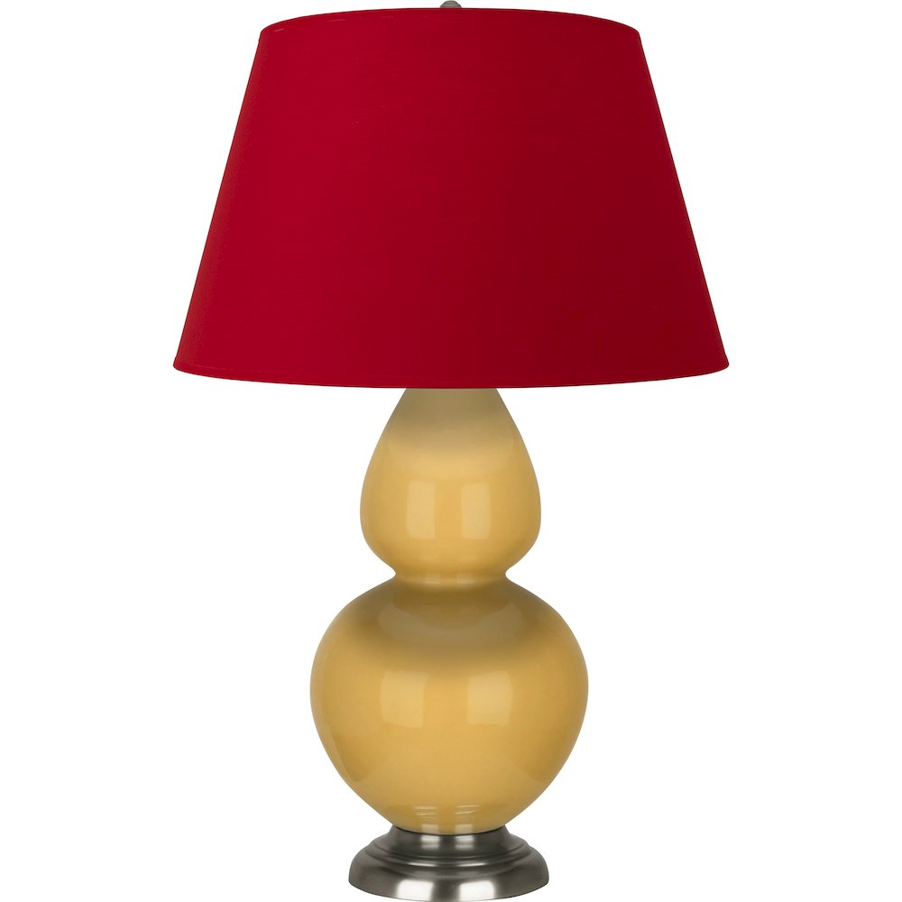 Sunset Double Gourd Table Lamp in Sunset Yellow Glazed Ceramic Color