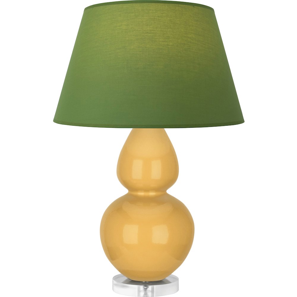 Sunset Double Gourd Table Lamp in Sunset Yellow Glazed Ceramic Color