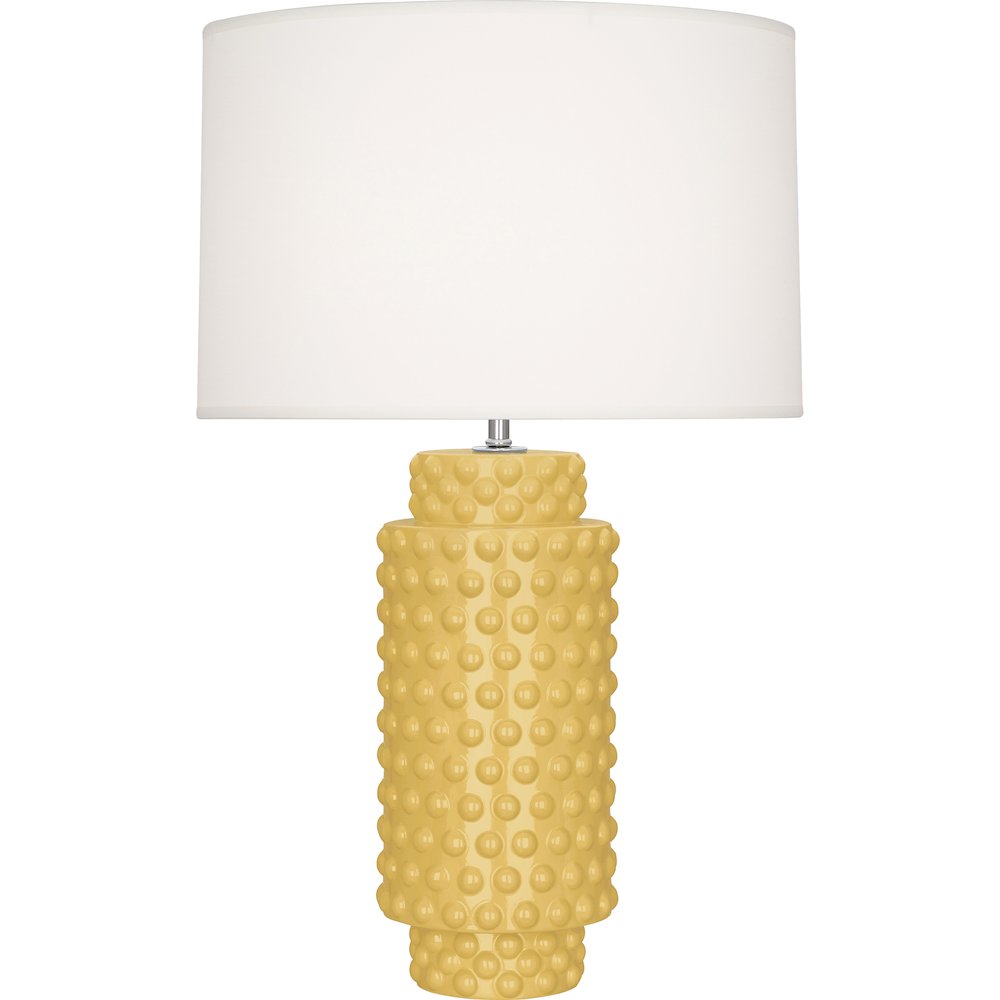 Sunset Dolly Table Lamp in Sunset Yellow Glazed Textured Ceramic Color