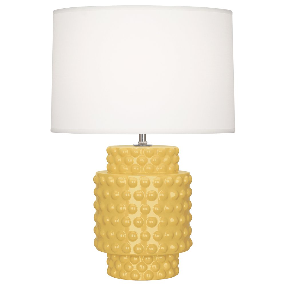 Sunset Dolly Accent Lamp in Sunset Yellow Glazed Textured Ceramic Color
