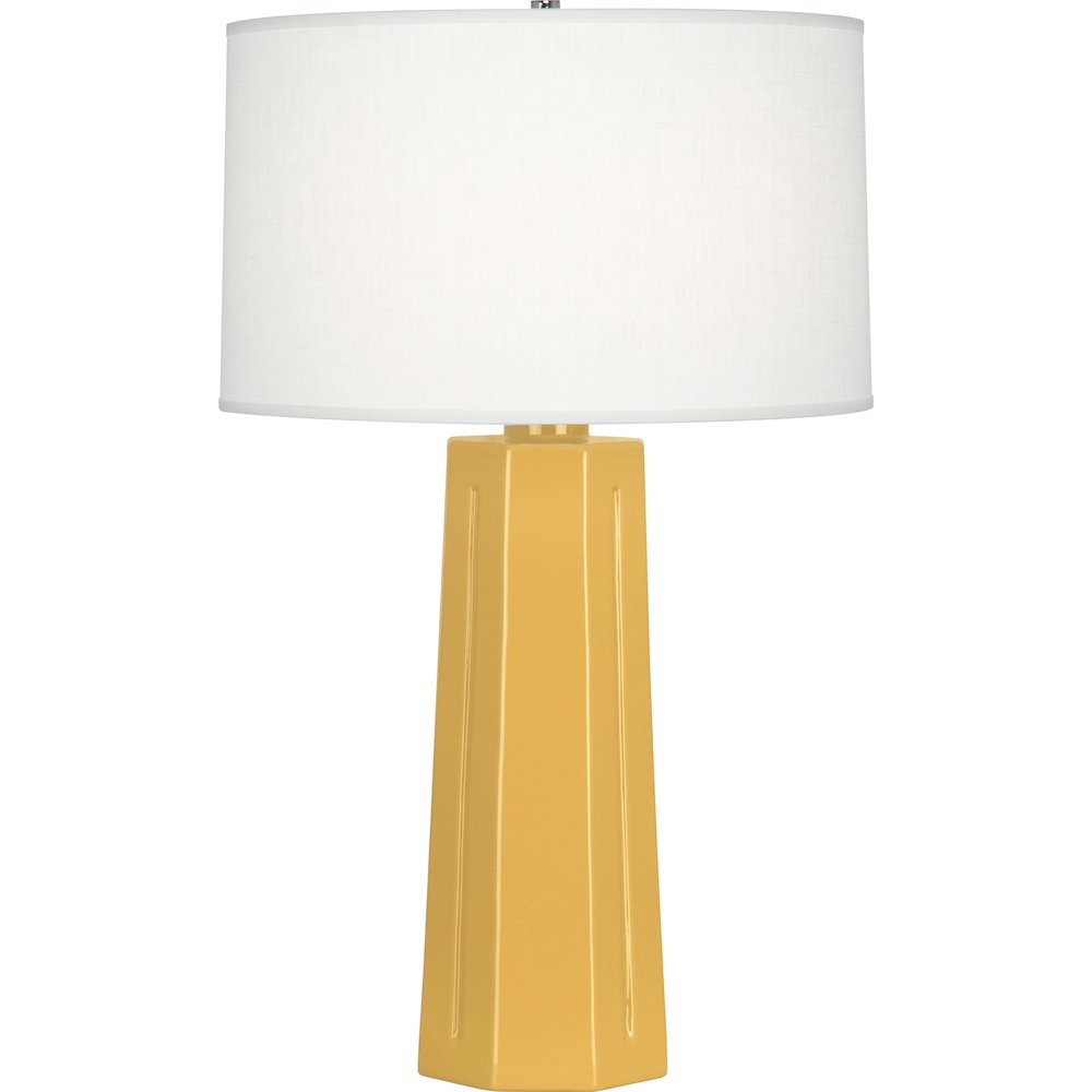 Sunset Mason Table Lamp in Sunset Yellow Glazed Ceramic Color
