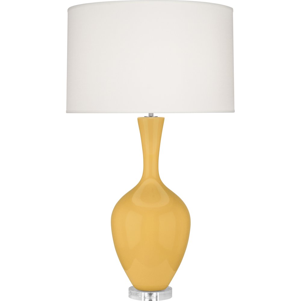 Sunset Audrey Table Lamp in Sunset Yellow Glazed Ceramic Color