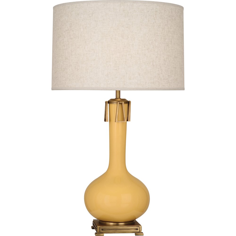 Sunset Athena Table Lamp in Sunset Yellow Glazed Ceramic Color