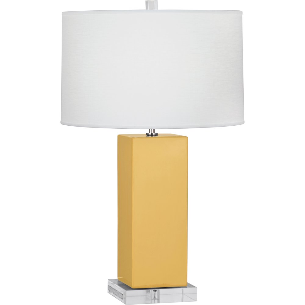 Sunset Harvey Table Lamp in Sunset Yellow Glazed Ceramic Color