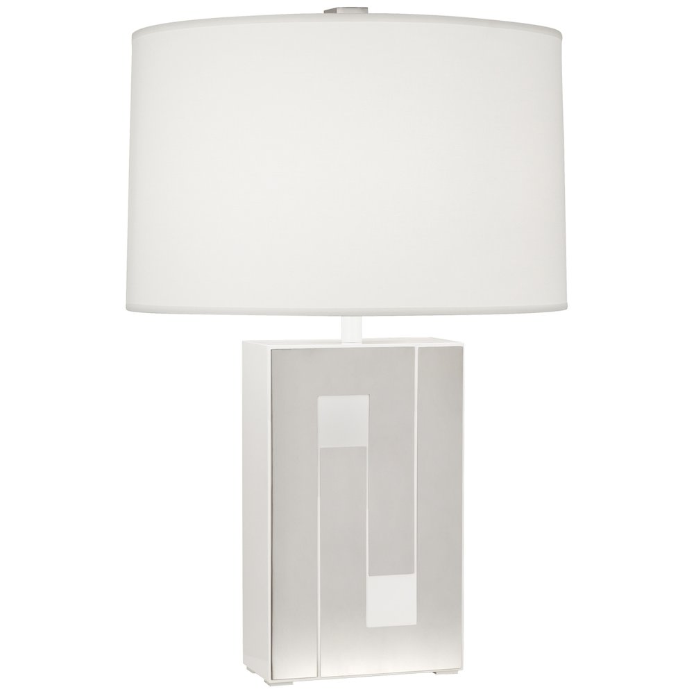 Blox Table Lamp in White Enamel Color