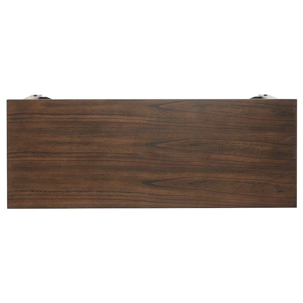 Dark Cherry Finish 2-Drawer Sofa Table