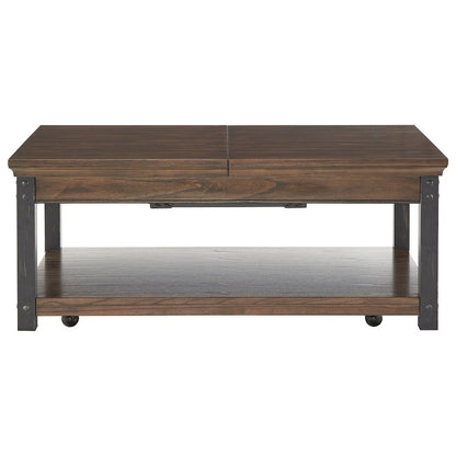 Dark Cherry Finish Lift-Top Coffee Table