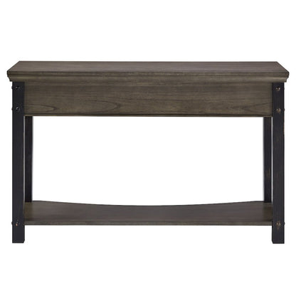 Antique Grey Finish 2-Drawer Sofa Table
