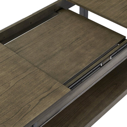 Antique Grey Finish Lift-Top Coffee Table