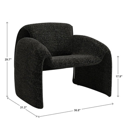 Black Boucle Accent Chair
