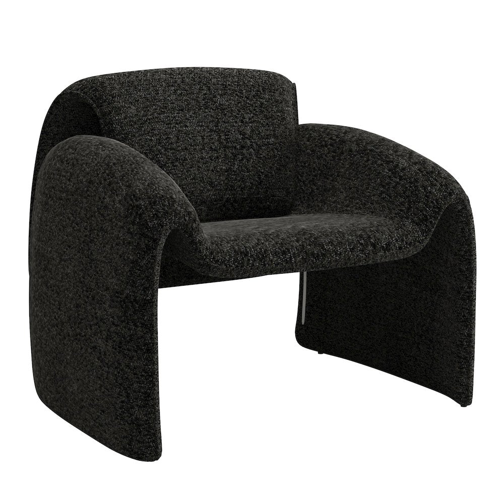 Black Boucle Accent Chair