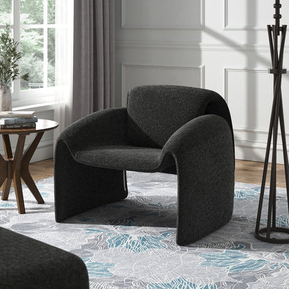 Black Boucle Accent Chair