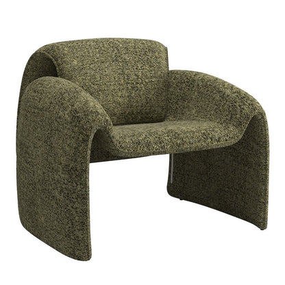 Moss Green Boucle Accent Chair
