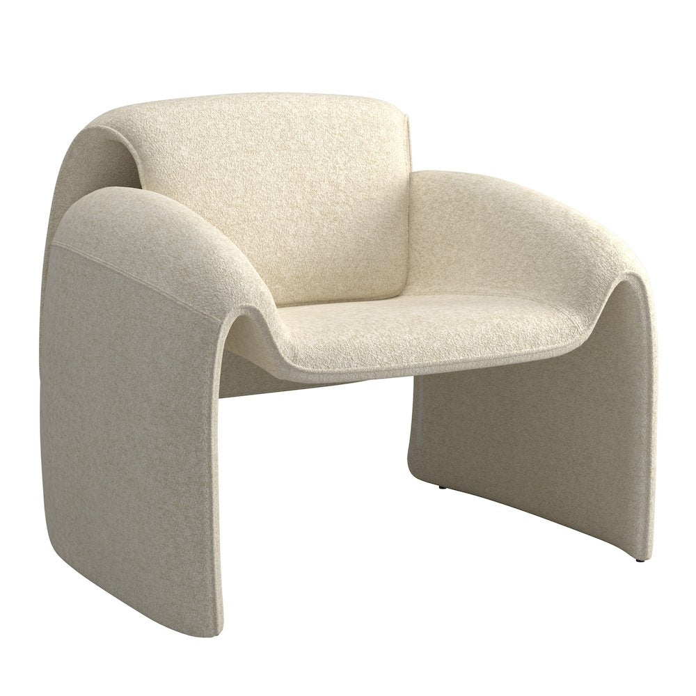 Ivory Boucle Accent Chair