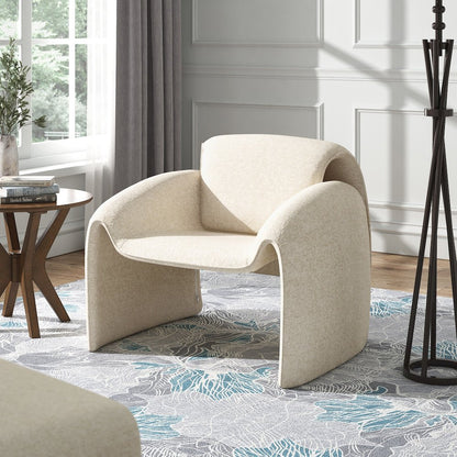 Ivory Boucle Accent Chair