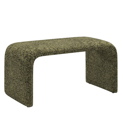 Moss Green Boucle Ottoman
