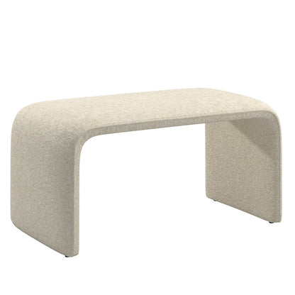 Ivory Boucle Ottoman