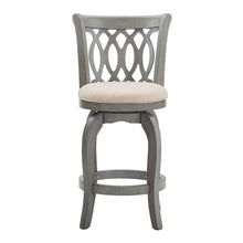 Traditional Wood 24" Counter Stool - Antique Grey / Beige