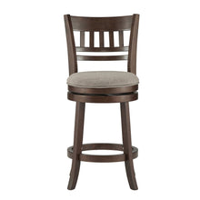 Rustic Upholstered 24" Swivel Counter Stool - Brown